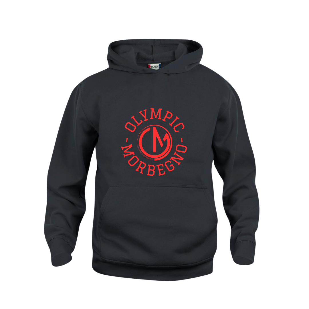 FELPA CON CAPPUCCIO NERO YOUNG